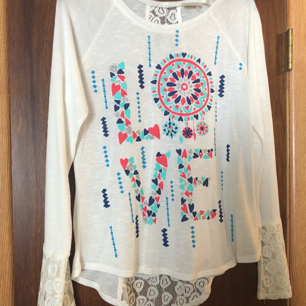 Girls plus knit love shirt